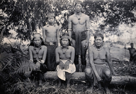 Sarawak: members of a Kayan tribe from the Upper Rejang River region, c1900. Creator: Unknown.