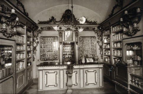 The ornate sixteenth-century pharmacy of S Maria della Scala, Sorrento..., c1890s. Creator: Unknown.