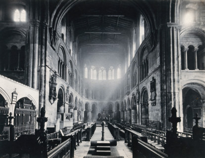 The church of St  Bartholomew the Great; interior view facing East, 1902. Creator: Unknown.
