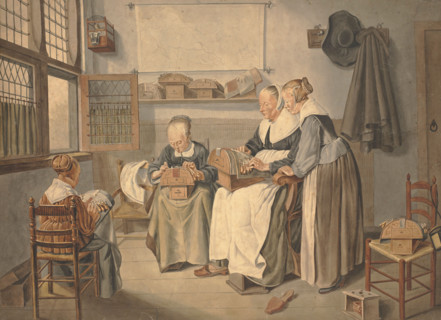 Women making lace, (1800?). Creator: Unknown.