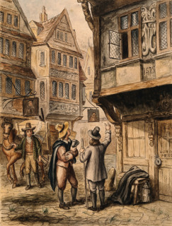 A cart for transporting the dead in London during the Great Plague..., 1665-1666, (19th century?). Creator: Unknown.
