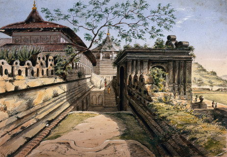 Possibly the temple at Nu Tooth, Sri Lanka, c19th century. Creator: Unknown.