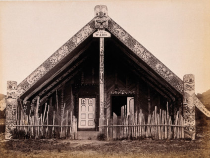 New Zealand: the house of the Maori leader and prophet, Te Kooti, 19th century. Creator: Unknown.