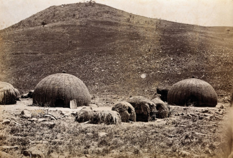 Natal, South Africa: traditional kraal huts, 19th century. Creator: Unknown.