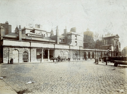 St Bartholomew's Hospital, London: the entrance to Surgery House, c1890. Creator: Unknown.