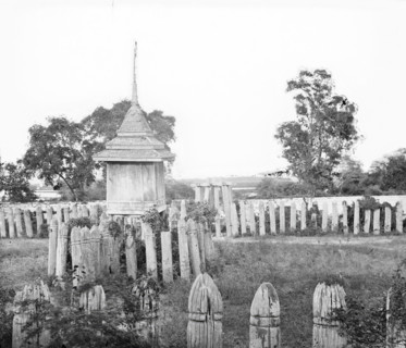 Ayutthaya, Siam (Thailand): the elephant corral, 1865-1866. Creator: John Thomson.