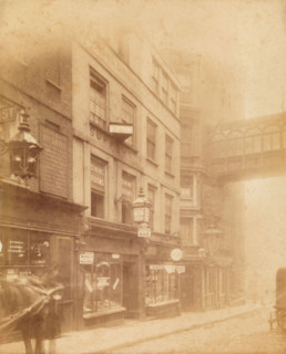 Villiers Street, Strand: the north-east part, including the shop of William Challice...(1890-1899?). Creator: Unknown.