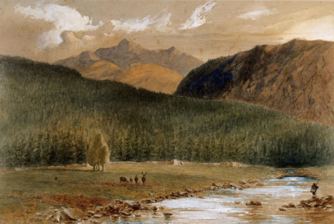 Loch Iregah (?) from the Dee at Inver (?), Aberdeenshire, 1889. Creator: James Billington Coughtrie.