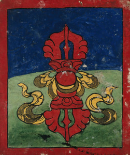 Tibetan fortune telling card. Creator: Unknown.