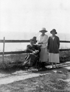 A physically disabled boy sitting in a wheelchair,  c1910/1925. Creator: Unknown.