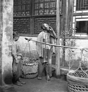 Peking, Pechili province, China: a travelling fruit-seller, 1869. Creator: John Thomson.
