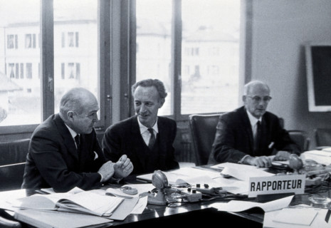 Carlos Alberto Alvarado, Leonard George Goodwin, and LH Schmidt, c1950. Creator: Unknown.