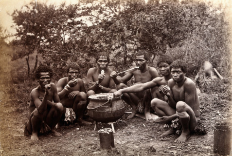 South Africa: Natal people eating, between 1800 and 1899. Creator: Unknown.