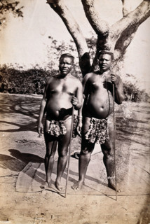 South Africa: two Zulu chiefs: Shingana (half brother of Cetshwayo, the Zulu King)..., 1800-1899. Creator: Unknown.