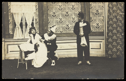 Three men performing a scene from a play, [between 1910 and 1919?]. Creator: Unknown.