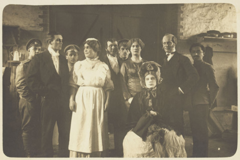 Actors performing at a prisoner of war camp in Osnabrück, 1916. Creator: Unknown.