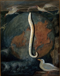 Parasites: a parasitical worm, shown much enlarged, with its hosts, c1930. Creator: J Svoboda.