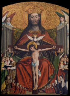 Holy Trinity. Votive painting of Jakub Debinski from the Parish Church of St Margaret in..., c1520. Creator: Unknown.