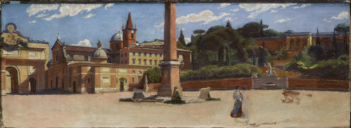 Piazza del Popolo in Rome, c1900. Creator: Aleksander Gierymski.