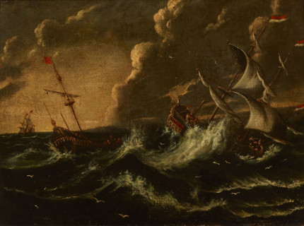 Storm at Sea, 2nd half of 17th century. Creator: Unknown.