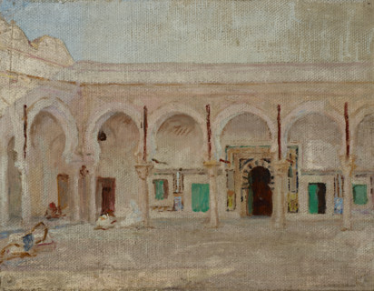 Kairouan (Courtyard in the Mosque of the Sword), 1911. Creator: Jan Ciaglinski.