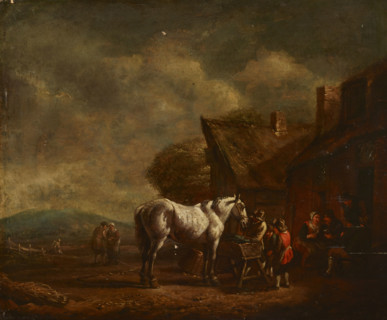 In Front of the Inn, 18th century. Creator: Unknown.