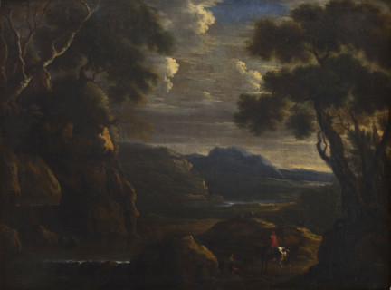 Landscape with a Man on Horseback, 2nd half of 17th century.