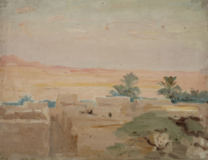 Biskra-Desert (Evening), 1909. Creator: Jan Ciaglinski.