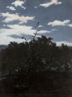 Landscape with a Brushwood Fence, c1880. Creator: Witold Pruszkowski.