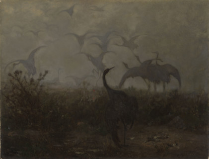 Cranes, 1870. Creator: Jozef Chelmonski.