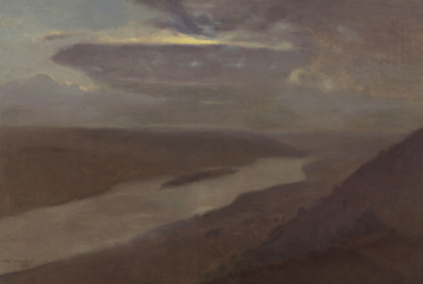 The Dniester River at Night, 1906. Creator: Jozef Chelmonski.