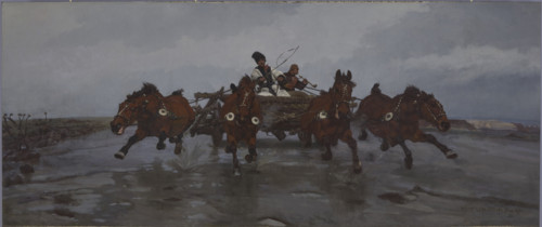 Four-in-Hand, 1881. Creator: Jozef Chelmonski.