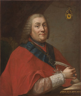 Portrait of Wladyslaw Lubienski (1703-1767), Archbishop of Gniezno and the Primate...between 1758-67 Creator: Unknown.