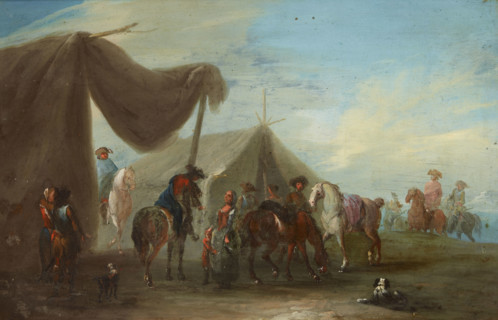 Horsemen Among the Tents, 17th century. Creator: Unknown.