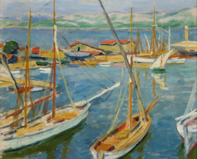 Harbour at Saint-Tropez, 1909. Creator: Jozef Pankiewicz.