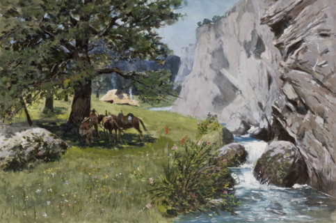 Rest under Rocks, c1876. Creator: Stanislaw Witkiewicz.