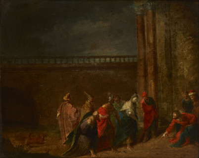 Christ and the Woman Cught in Adultery with Pharisees, 18th century. Creator: Unknown.