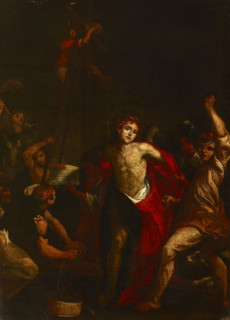 Tearing the Clothing of Christ before his Flagellation, 17th century.  Creator: Unknown.