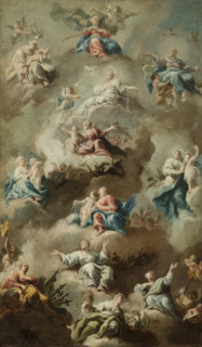 Allegorical Religious Scene with the Virgin Mary II, 2nd quarter of 18th century. Creator: Unknown.