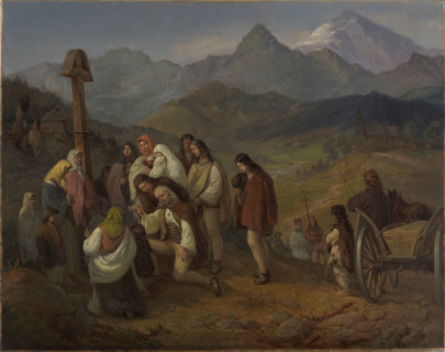A Highlander's Funeral, 1860. Creator: Aleksander Kotsis.