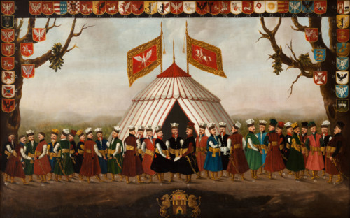 Noblemen in Voivodeship Uniforms, end of 18th century. Creator: Unknown.