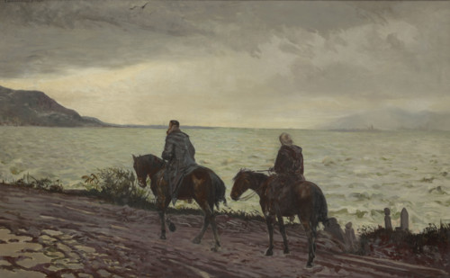 Don Quixote and Sancho Panza, between 1895-1900. Creator: Jacek Malczewski.