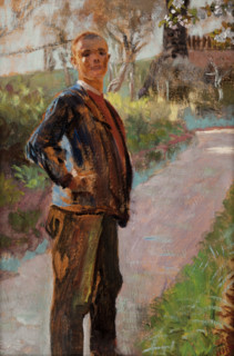 Landscape with the Artist's Son on a Path, between 1913-1917. Creator: Jacek Malczewski.