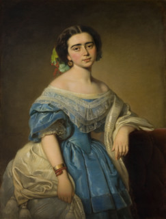 Portrait of Leontyna Aniela Aszpergerówna, 1855. Creator: Alojzy Rejchan.