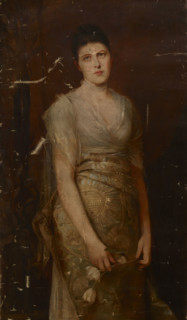 Portrait of Alicja Worms, 19th century. Creator: Wilhelm Von Kaulbach.