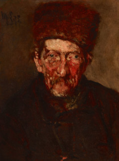 Study: Bust of a Man / Bust of a Woman-Two-sided Painting, 1875. Creator: Max Liebermann.