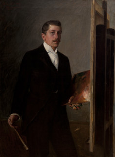 Self-Portrait with a Palette, c1896 . Creator: Stanislaw Janowski.
