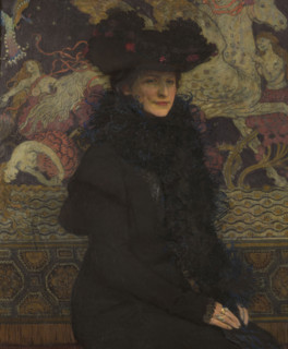 Portrait of Wife with Pegasus in the Background, 1913. Creator: Jozef Mehoffer.