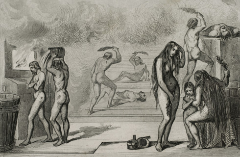 Russian baths, 1839. Creator: Augustin François Lemaitre.
