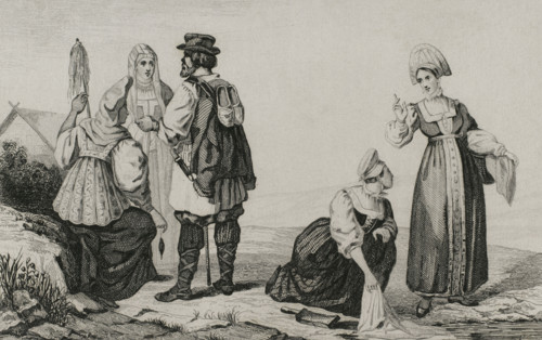 Russian peasants, 1839. Creator: Augustin François Lemaitre.